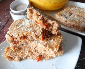Banana Date Chia Protein Bars Recipe