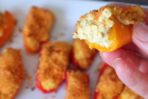 Creamy Stuffed Mini Sweet Pepper Poppers Vegan